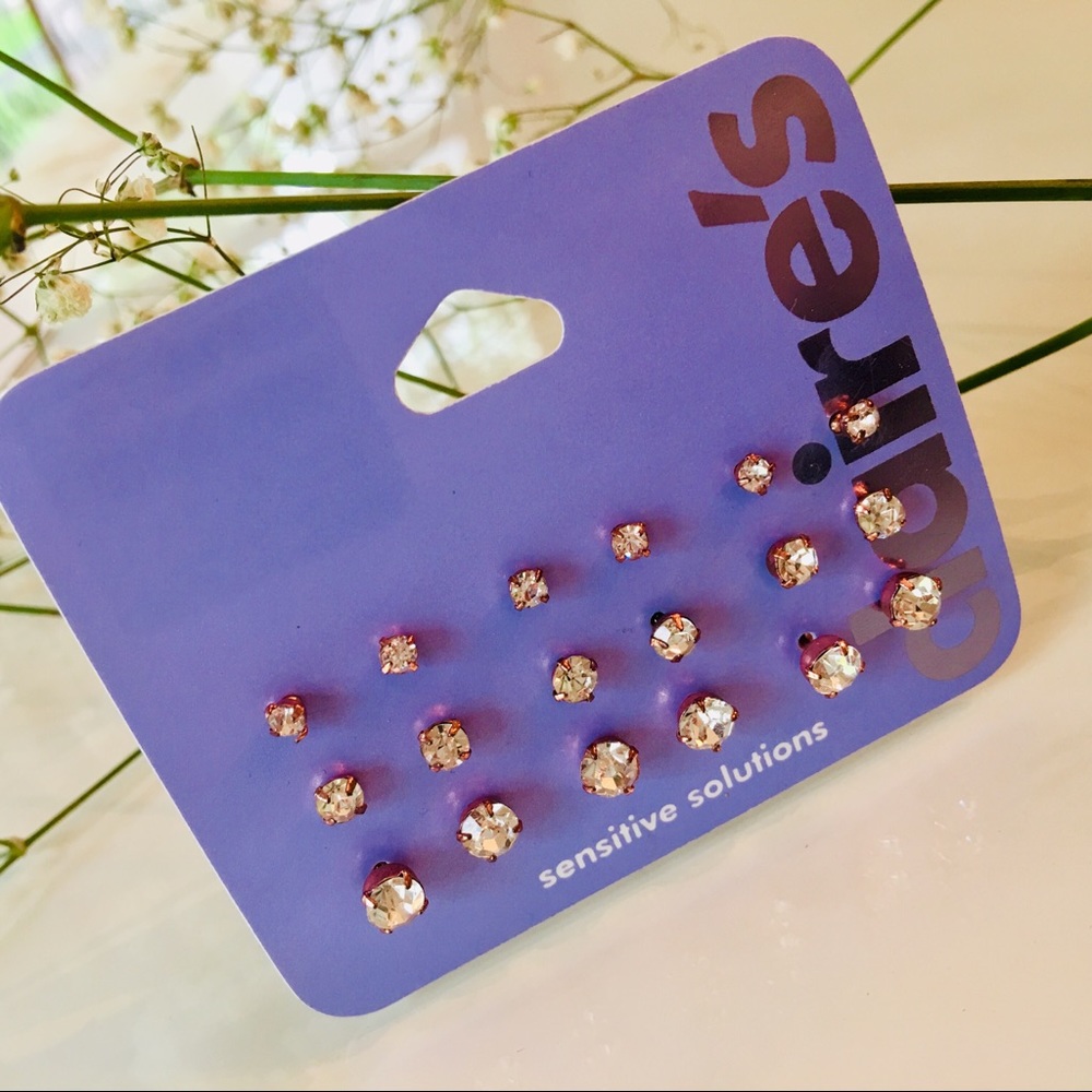 💎 Sensitive Solutions Rose Gold Studs Set of 18